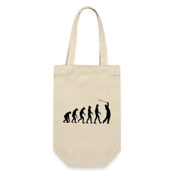 Golf Evolution Golfing - Geschenkbeutel für Flaschen - Natur - Vorne
