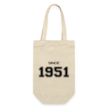 1951 Geburtstagsgeschenk - Geschenkbeutel für Flaschen - Natur - Vorne