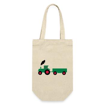 tractor anhaenger - Gift Bag for Bottles - nature - Front