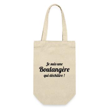Boulanger / Boulangerie / Métier / Job - Sac à bouteille - nature - Devant