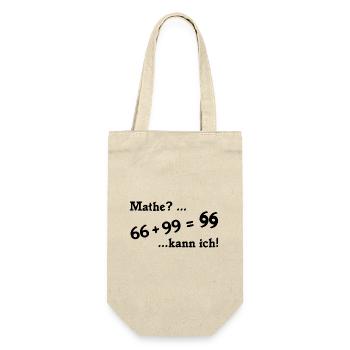 66plus99 v2 schwarz - Geschenkbeutel für Flaschen - Natur - Vorne