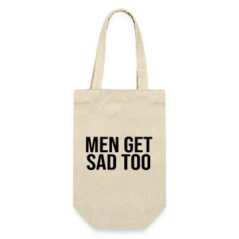 Men get sad too - Geschenkbeutel für Flaschen - Natur - Vorne