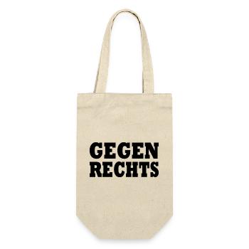 Gegen rechts - Geschenkbeutel für Flaschen - Natur - Vorne