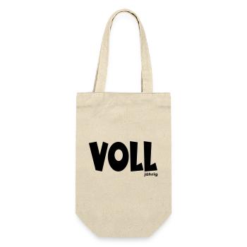 18. Geburtstag - Volljährig - Geschenkbeutel für Flaschen - Natur - Vorne
