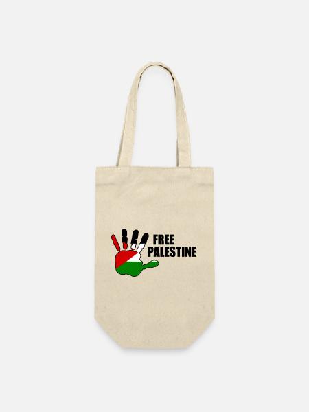 Free palestine - Geschenkbeutel für Flaschen - Natur