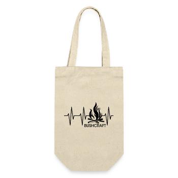 Bushcraft Fire Heartbeat Outdoor Symbol Stock - Gift Bag for Bottles - nature - Front