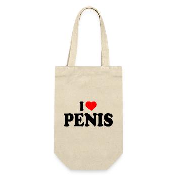 I love penis - Gift Bag for Bottles - nature - Front