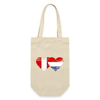 Pérou Hollande drapeau coeur utilisé - Sac à bouteille - nature - Devant