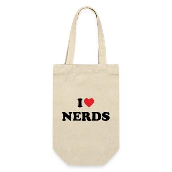 "I love nerds" // Trending Designs - Gift Bag for Bottles - nature - Front