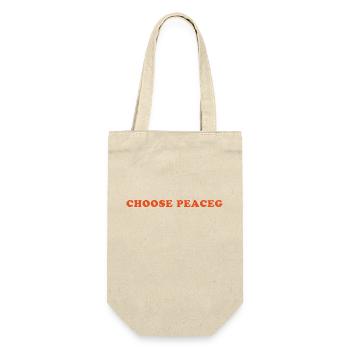 Choose peace - Wähle den Frieden - Geschenkbeutel für Flaschen - Natur - Vorne