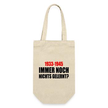 immer noch nichts gelernt 1933 - 1945 - Geschenkbeutel für Flaschen - Natur - Vorne