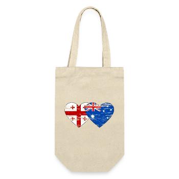 Georgia Australia Flag Heart Flag used - Gift Bag for Bottles - nature - Front