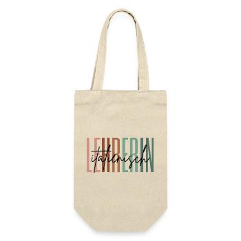 Lehrerin Italienisch Italienischlehrerin Geschenk - Geschenkbeutel für Flaschen - Natur - Vorne