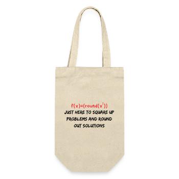 Funny Math Teacher Quote | Math Teacher Gifts - Gift Bag for Bottles - nature - Front