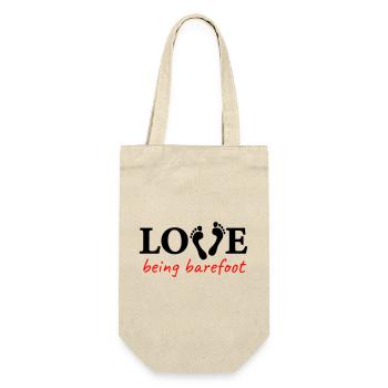 love being barefoot Version 2 - love to be barefoot - Gift Bag for Bottles - nature - Front