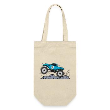Monster Truck Birthday 15 Turquoise - Gift Bag for Bottles - nature - Front