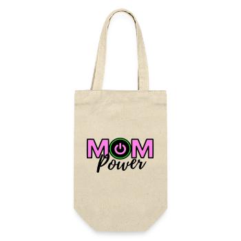 Mama-Macht - Geschenkbeutel für Flaschen - Natur - Vorne