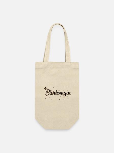 Bierkönigin (einseitig) - Geschenkbeutel für Flaschen - Natur