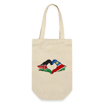 Kenya Namibia Flag Hands Heart Shape used - Gift Bag for Bottles - nature - Front