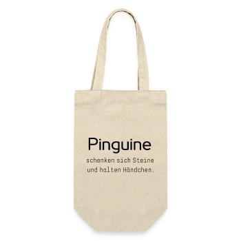 Science Snack: Pinguine schenken sich Steine - Geschenkbeutel für Flaschen - Natur - Vorne