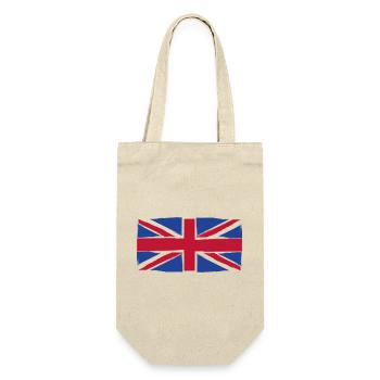 Grunge Union Jack Flag Art - Gift Bag for Bottles - nature - Front