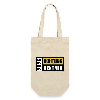Attention pensioners 2026 | Guesthouse | Retirement - Gift Bag for Bottles - nature - Front