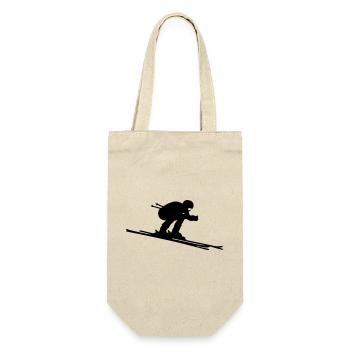 Ski - Geschenkbeutel für Flaschen - Natur - Vorne