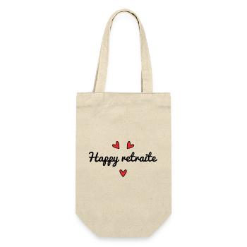 RETIREMENT. RETIREMENT. RETIRED. SENIOR. GRANNY. GRANDPA - Gift Bag for Bottles - nature - Front