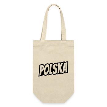 Polska - Poland Lettering - Gift Bag for Bottles - nature - Front