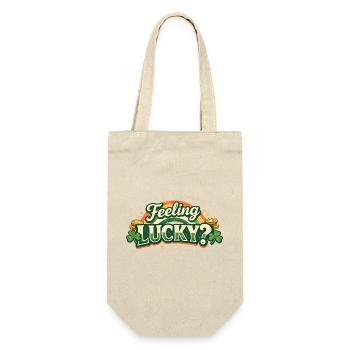 Feeling Lucky Shamrock Logo - Geschenkbeutel für Flaschen - Natur - Vorne