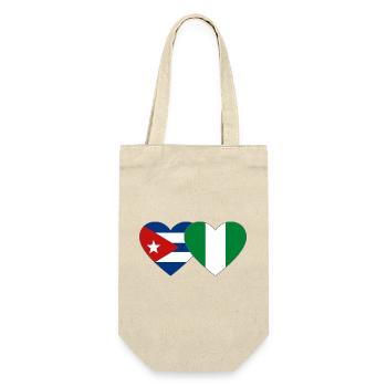 Cuba Nigeria Flag Heart Flag - Gift Bag for Bottles - nature - Front