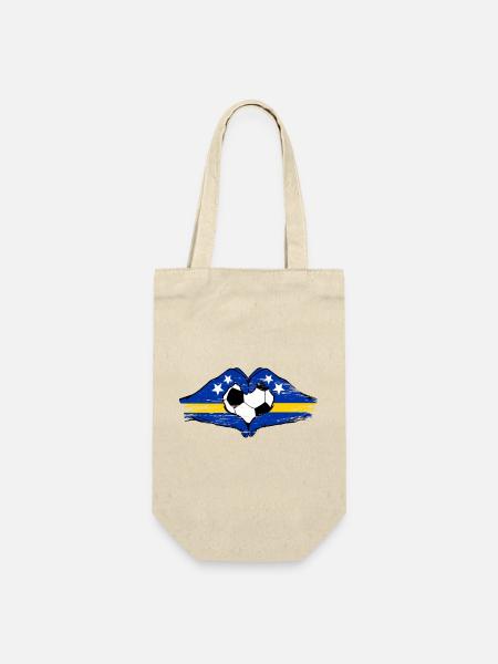 Curacao Flagge Hände Herzform used - Geschenkbeutel für Flaschen - Natur