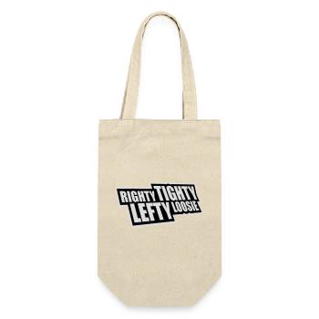 Logo DIY Drôle à droite Tighty Tighty Lefty - Sac à bouteille - nature - Devant