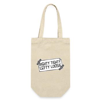 Logo DIY Drôle à droite Tighty Tighty Lefty - Sac à bouteille - nature - Devant