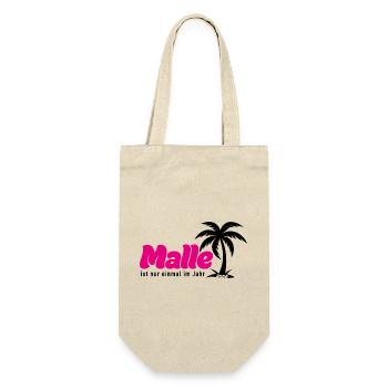 Malle ist nur einmal im Jahr 2026 - pink - Geschenkbeutel für Flaschen - Natur - Vorne