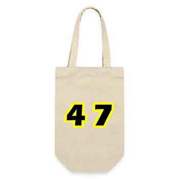 47 Zahl symbol - Geschenkbeutel für Flaschen - Natur - Vorne