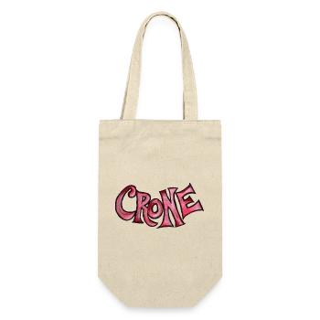 Crone Red Grotesque Text - Geschenkbeutel für Flaschen - Natur - Vorne