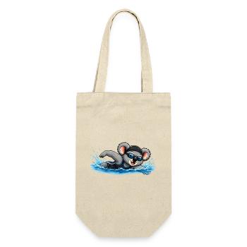 Cute koala swimming - Gift Bag for Bottles - nature - Front
