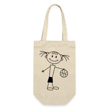 basketball_girl - Gift Bag for Bottles - nature - Front