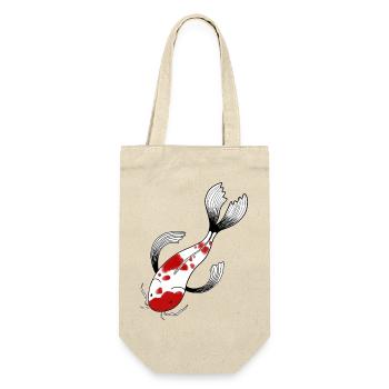 Koi Karpfen Japan - Geschenkbeutel für Flaschen - Natur - Vorne