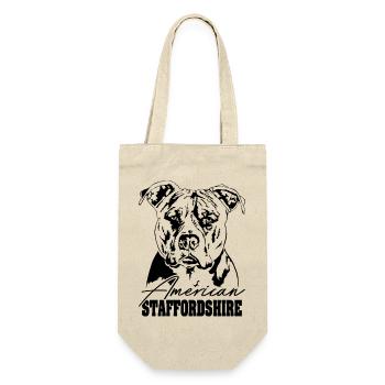 AMERICAN STAFFORDSHIRE Portrait Dogs Wilsigns - Gift Bag for Bottles - nature - Front