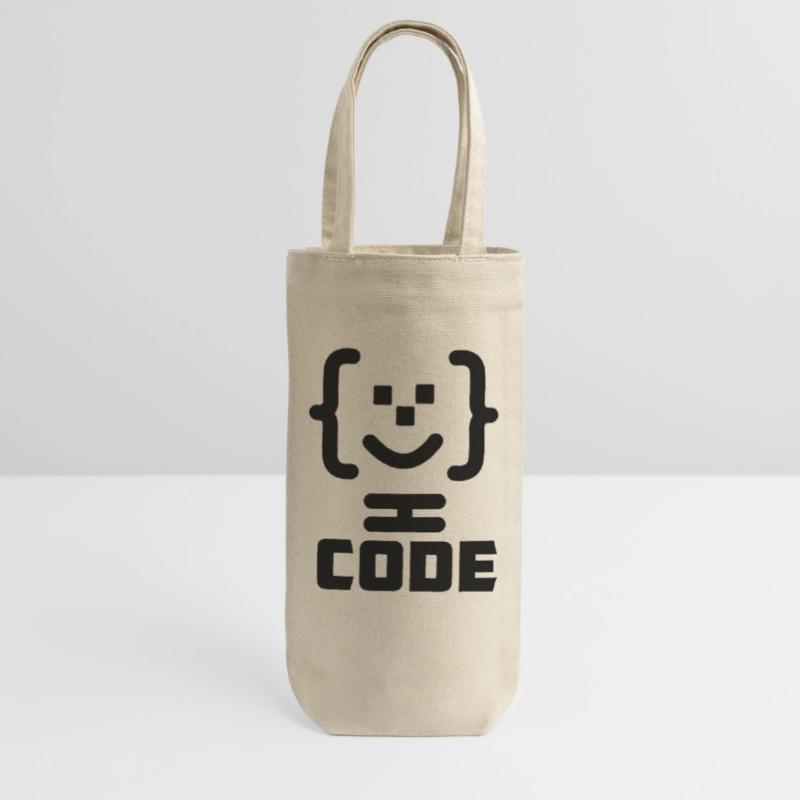 Logo du code du programmeur principal avec texte CODE Sac à bouteille