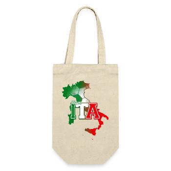 Team ITA Map Italy with Ball Pattern - Gift Bag for Bottles - nature - Front