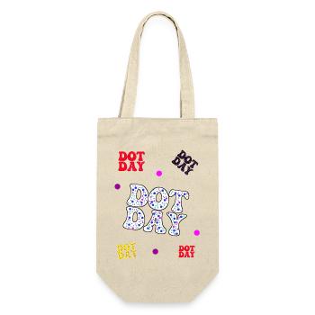 Dotday bunt - Text Pattern - Geschenkbeutel für Flaschen - Natur - Vorne