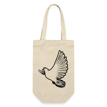 Transparent peace dove - Gift Bag for Bottles - nature - Front