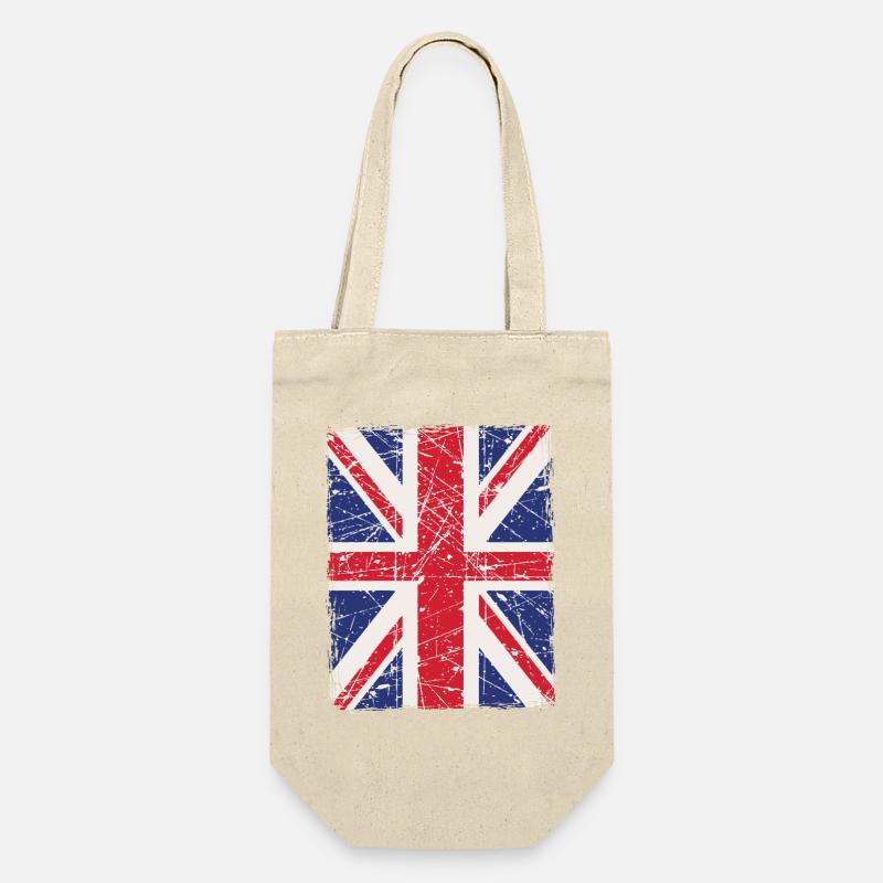 Union Jack - Gift Bag for Bottles - nature
