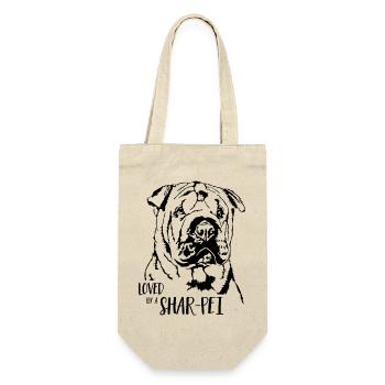 Loved by a Shar-Pei Dog Dog Dog Saying - Gift Bag for Bottles - nature - Front