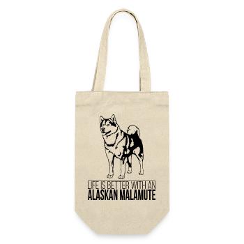 Malamute d’Alaska La vie est meilleure Chiens Wilsigns - Sac à bouteille - nature - Devant