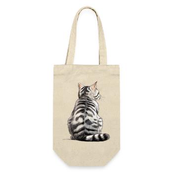 Amerikanische Kurzhaarkatze - Geschenkbeutel für Flaschen - Natur - Vorne