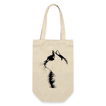 Katze, katzenmotiv - Geschenkbeutel für Flaschen - Natur - Vorne